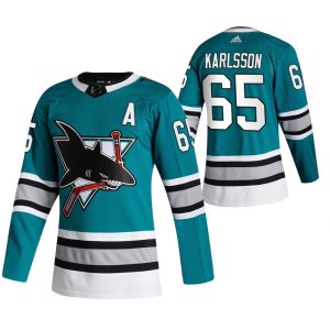 San Jose Sharks Trikot Erik Karlsson Teal 2020-21 30th Anniversary Heritage Authentic